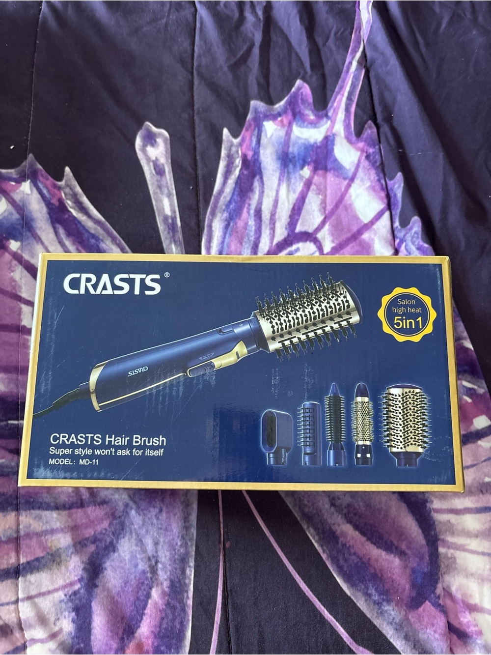 5-in-1 Blue Hair Brush Styling Tool